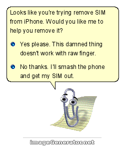 Clippy for removing  iPhone SIM